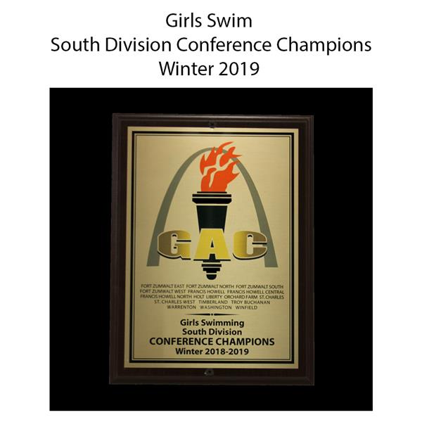 2019 Girls Swim south division champions winter 